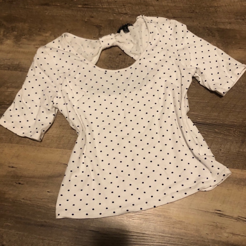 Polka dotted crop top